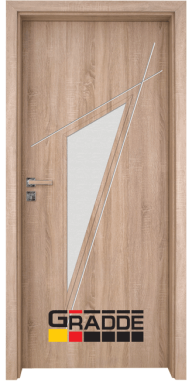 Интериорна врата Граде - модел Kristall Глас 4-2, цвят Verade