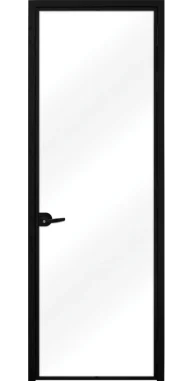 Стъклена интериорна врата Lusso L-0, Черен мат