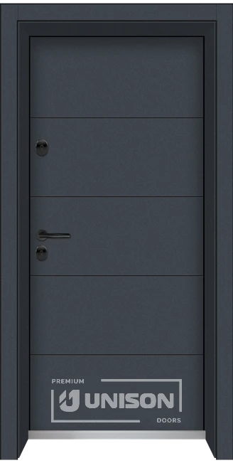 Входна врата Unison, Clima Pro, цвят Графит